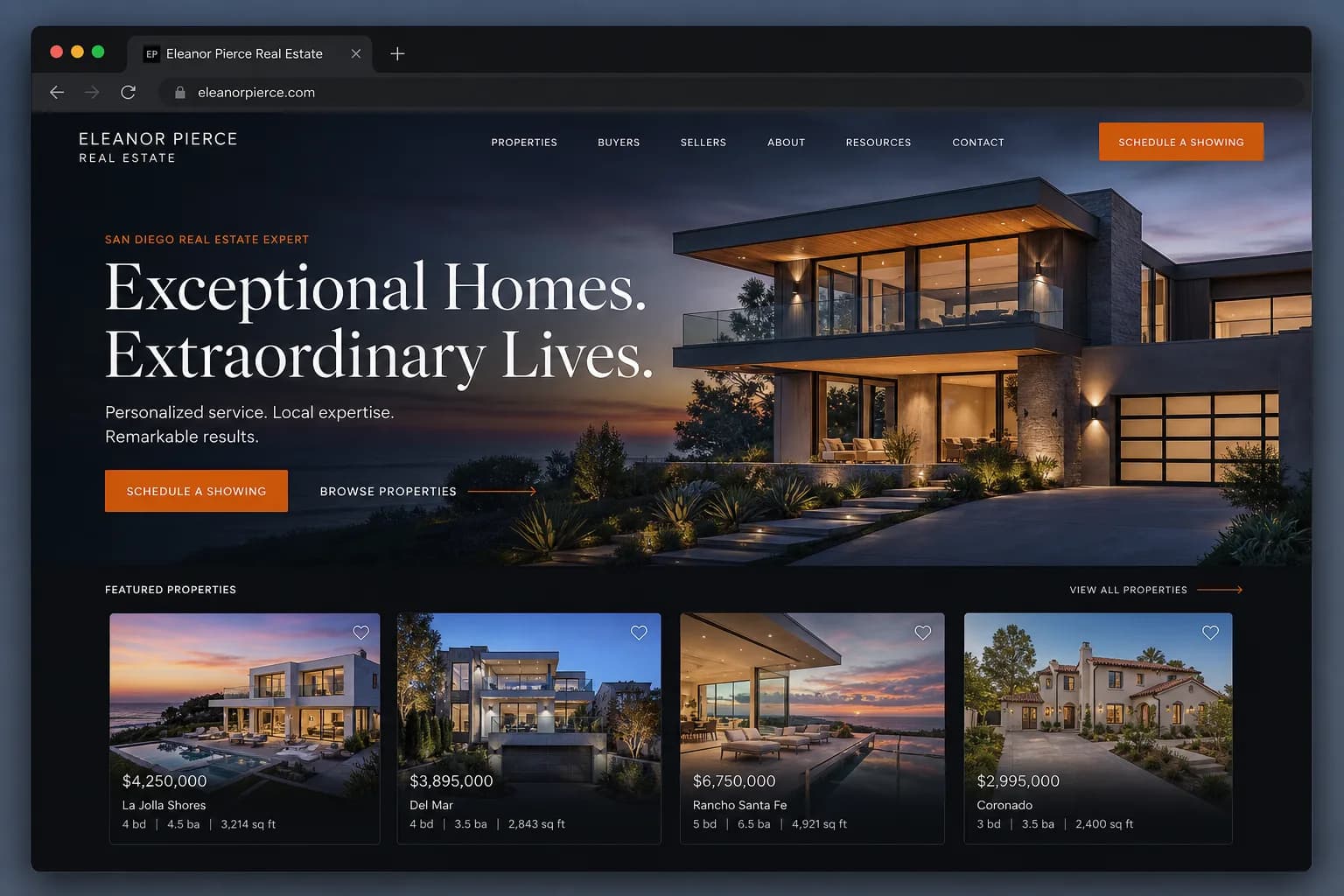 Example real estate website generated with HaWa